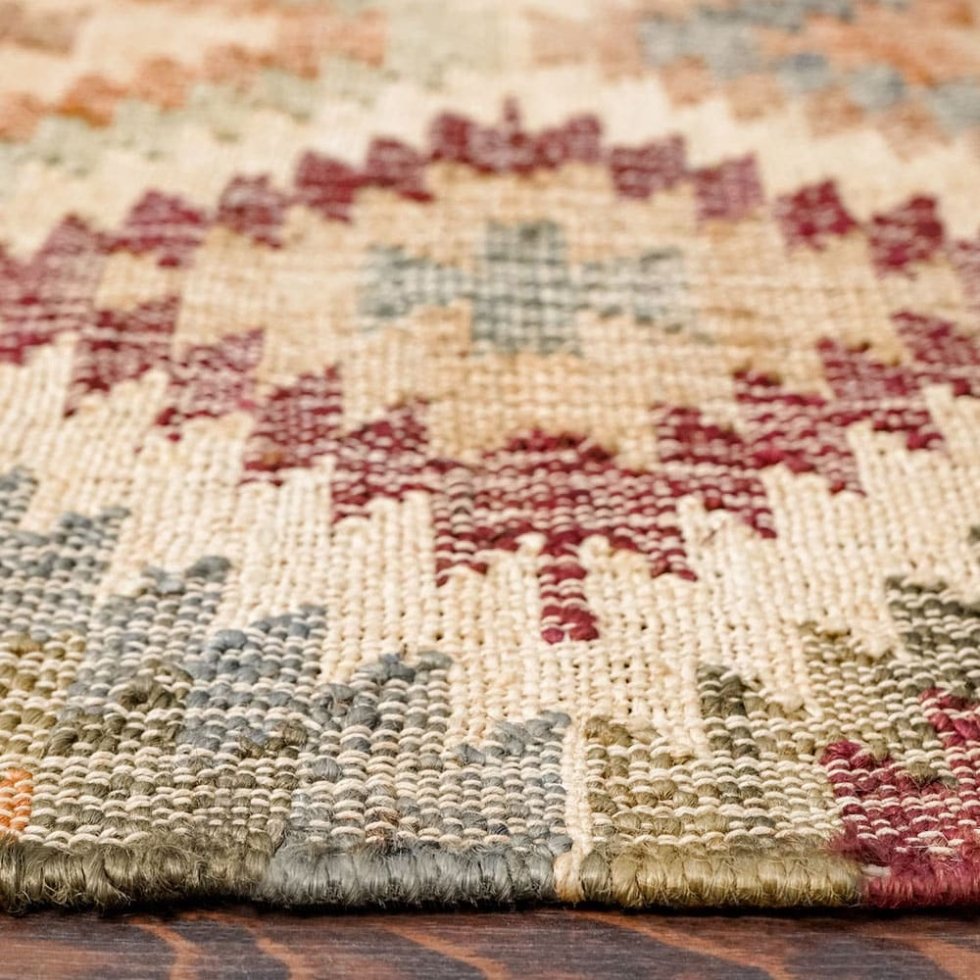 Tapis kilim de style aztèque