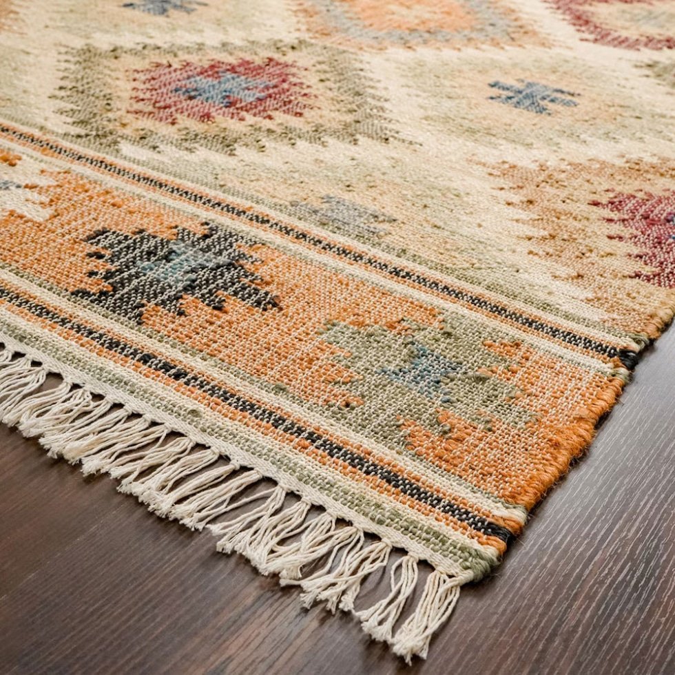 Tapis kilim de style aztèque