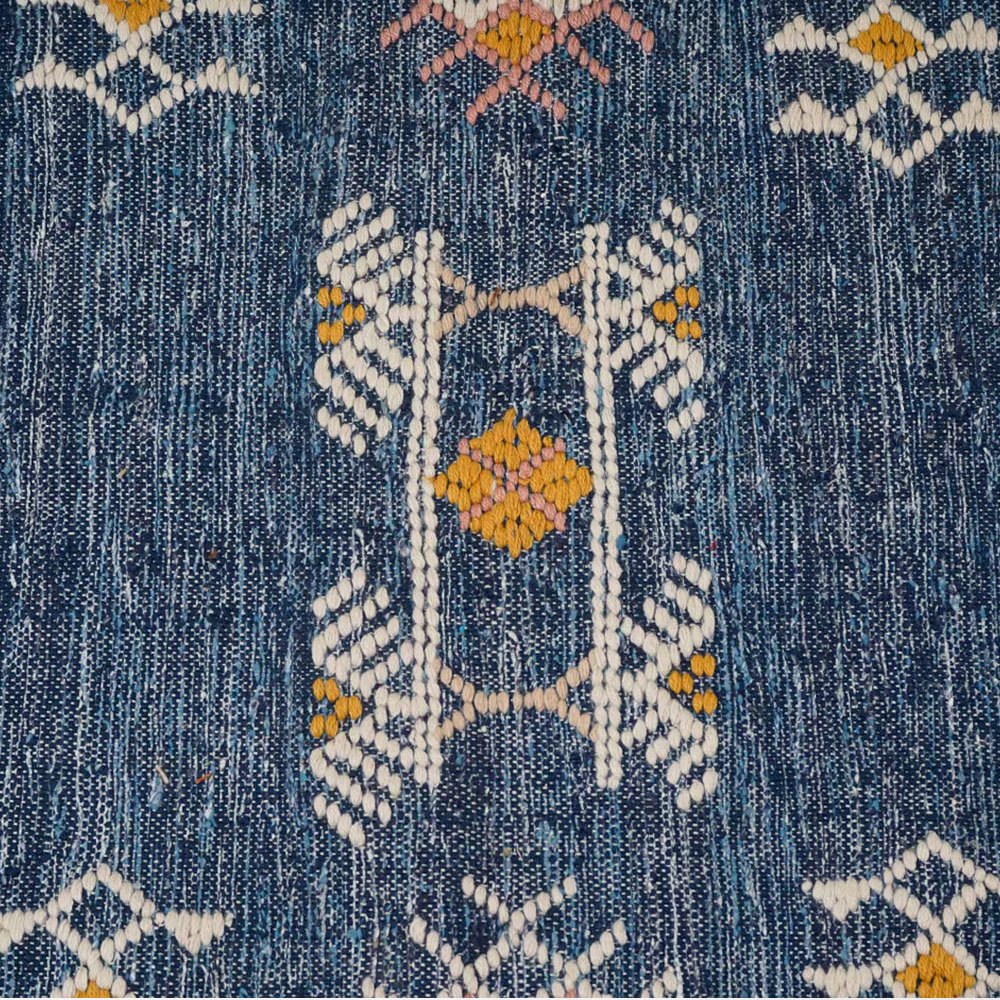 Tapis ethnique kilim bleu denim Tapis ethnique kilim bleu denim