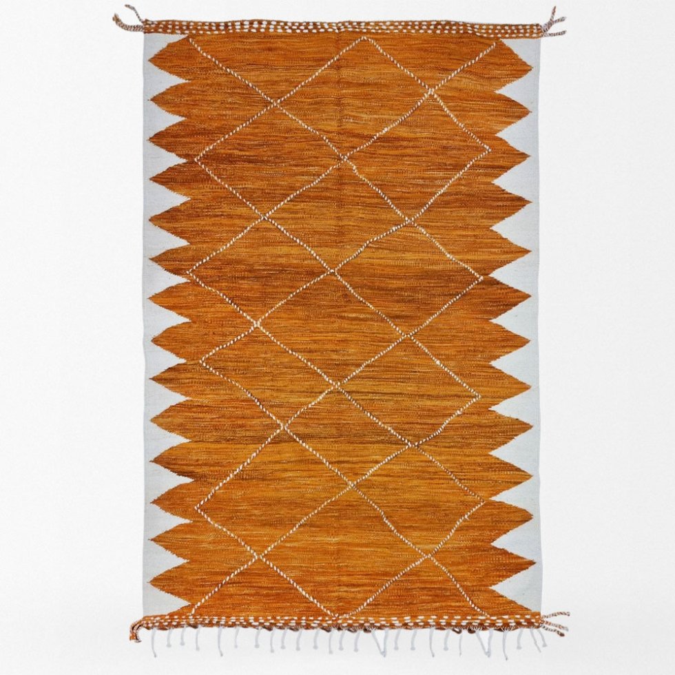 Tapis marocain en kilim camel
