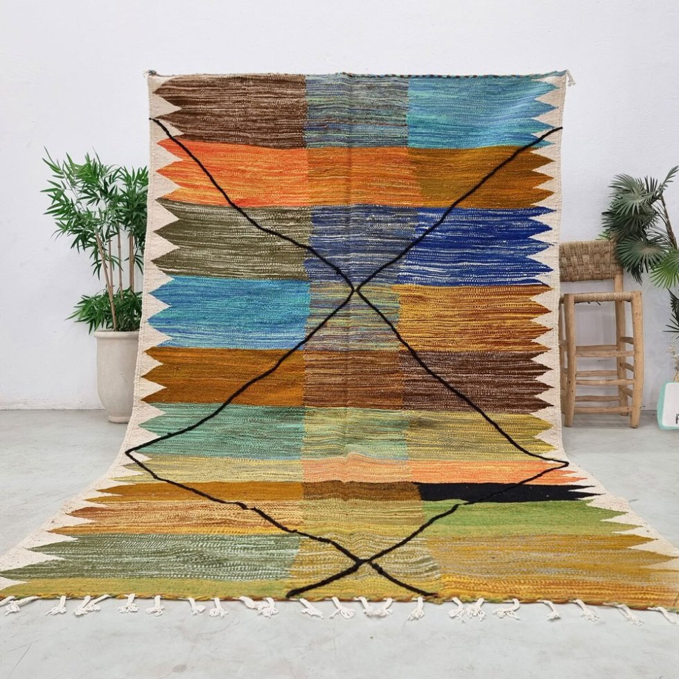 Tapis kilim marocain coloré