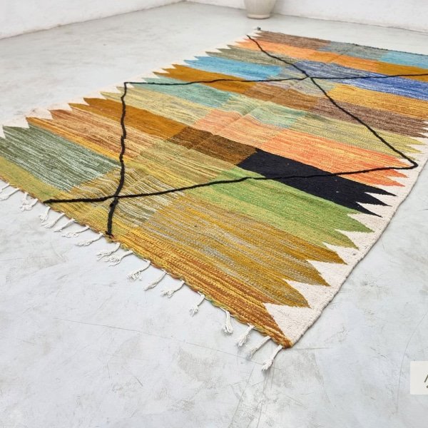 Tapis kilim marocain coloré