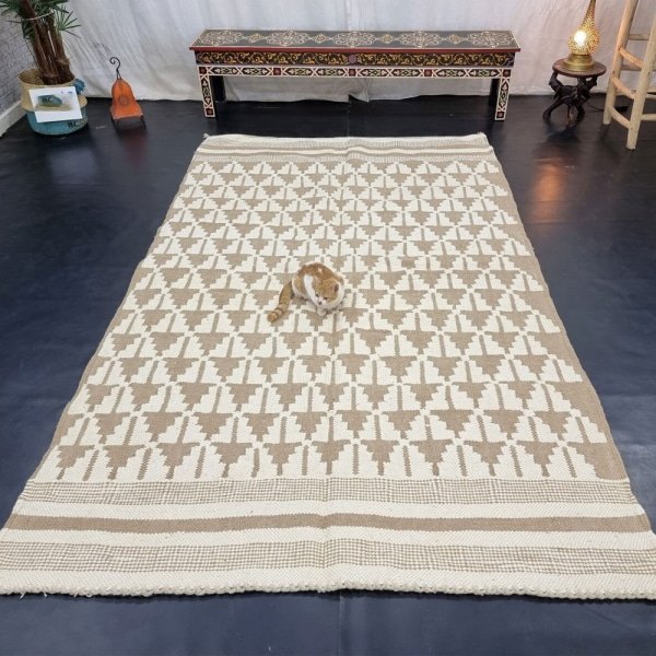 Tapis kilim marocain crème