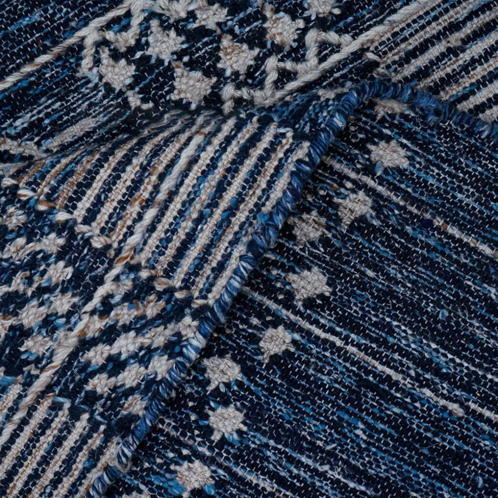 Tapis kilim en denim de style graduel