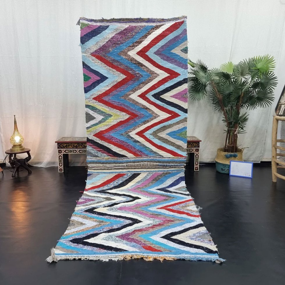 Tapis géométrique kilim berbère
