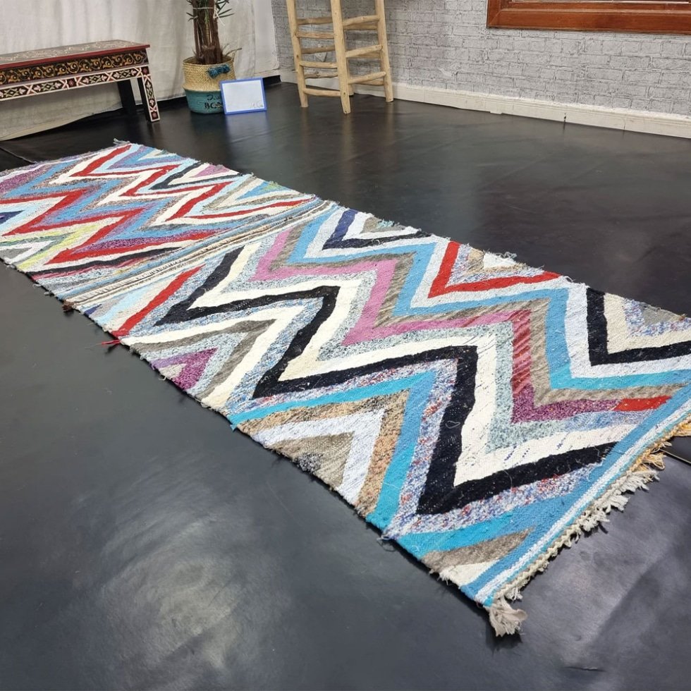 Tapis géométrique kilim berbère