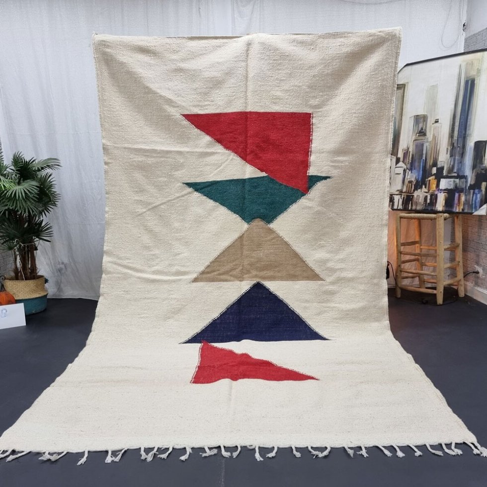 Tapis kilim marocain géométrique