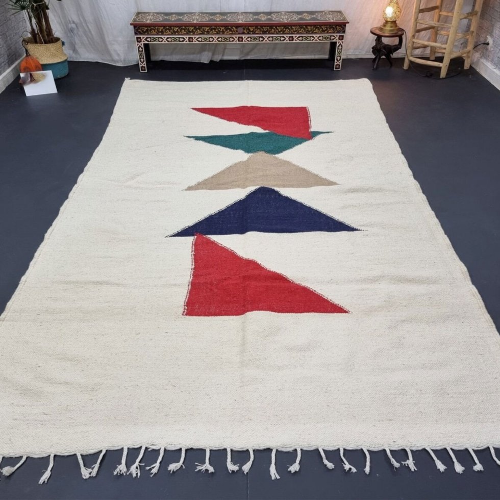 Tapis kilim marocain géométrique