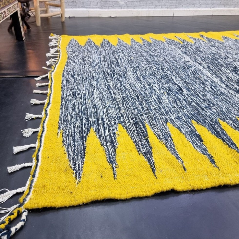 Tapis kilim marocain gris