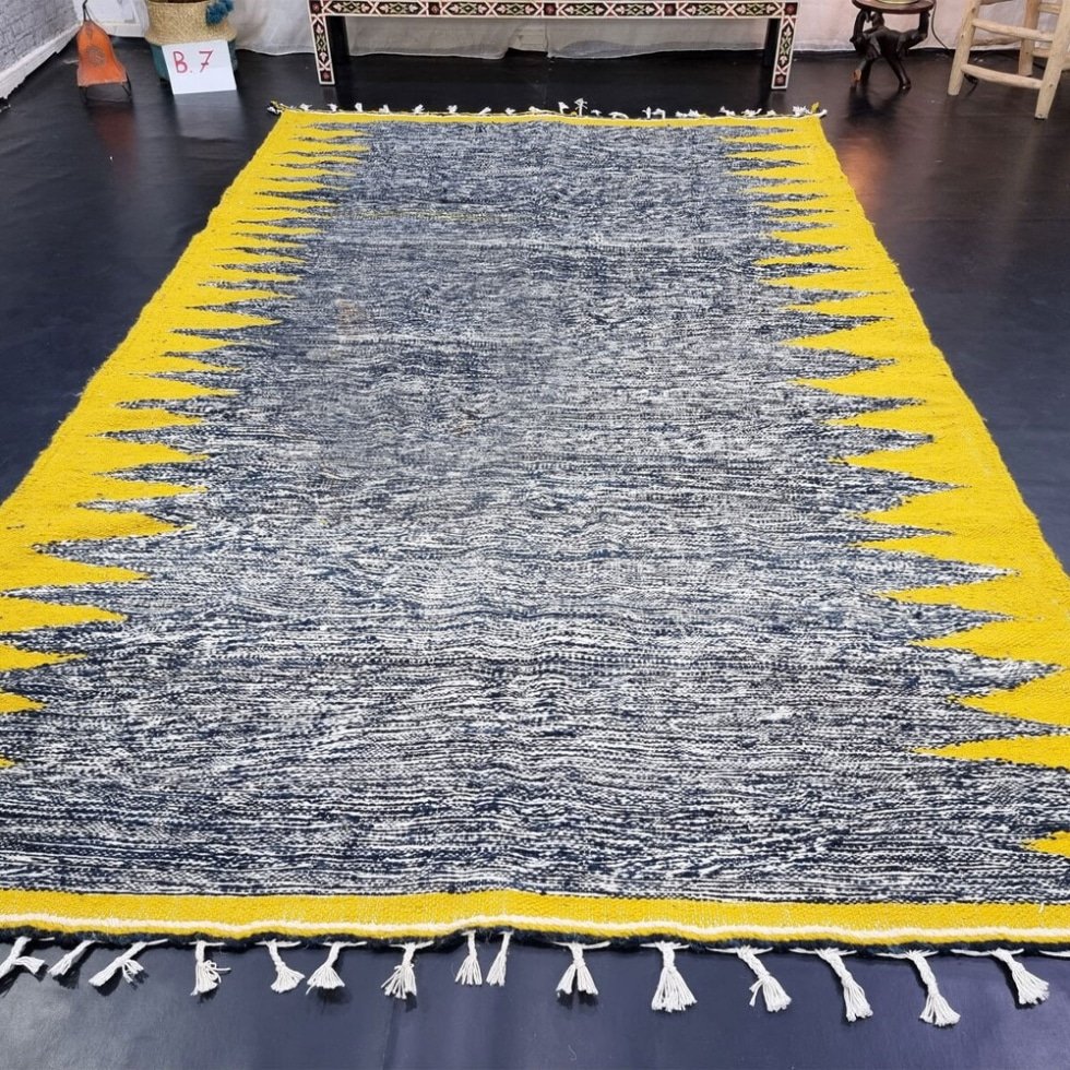 Tapis kilim marocain gris