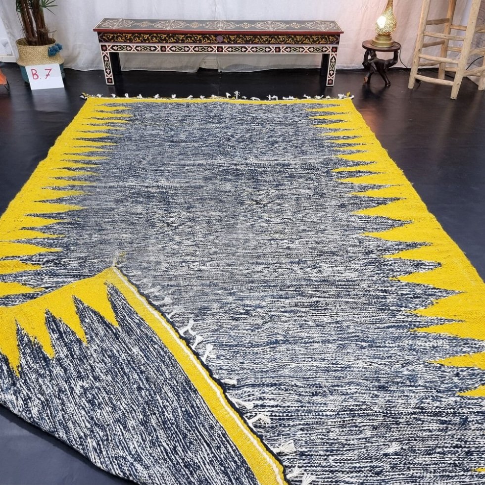 Tapis kilim marocain gris