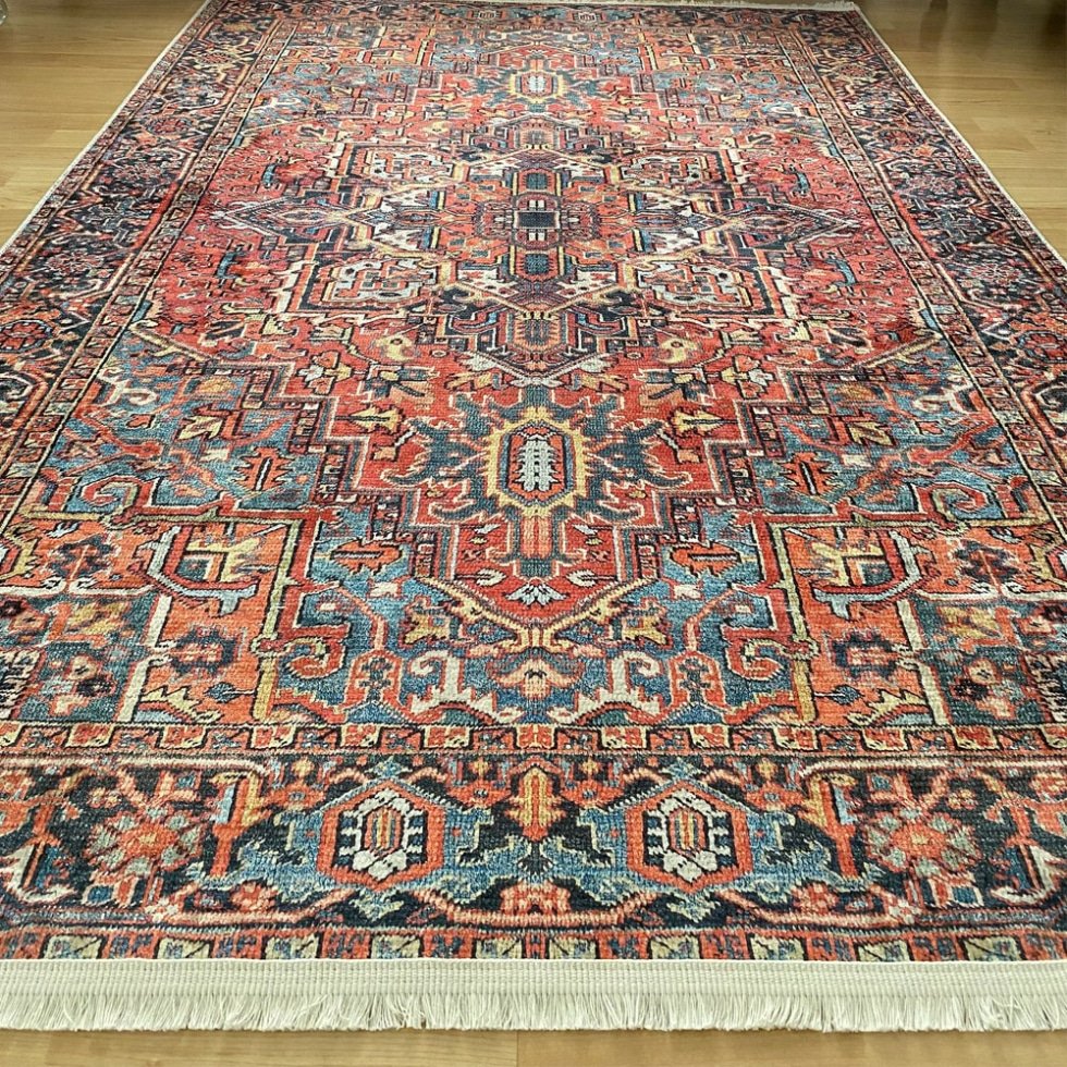 Tapis lavable Heriz de style persan
