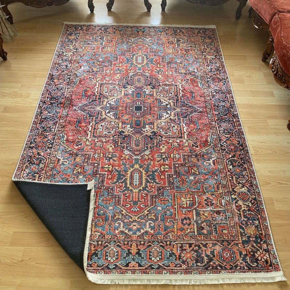 Tapis lavable Heriz de style persan
