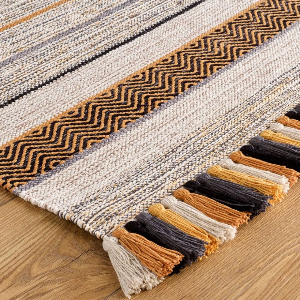 Tapis Kilim indien ivoire