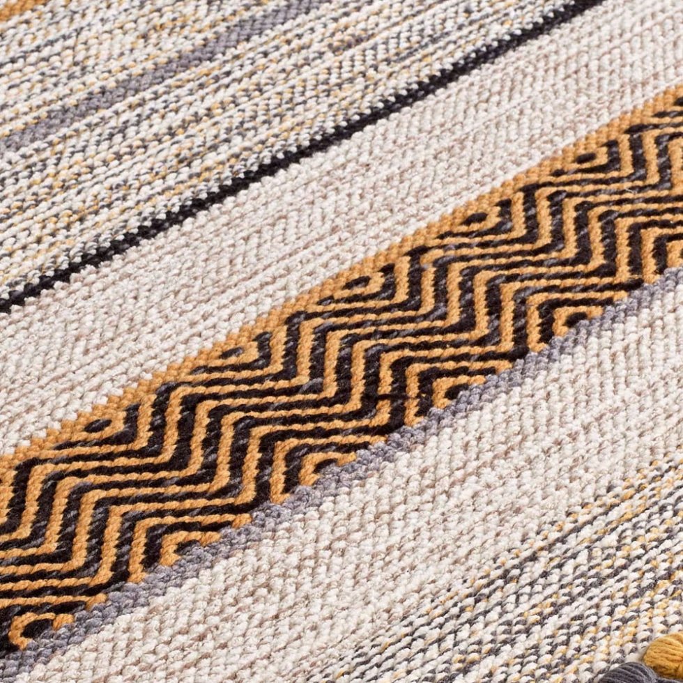 Tapis Kilim indien ivoire