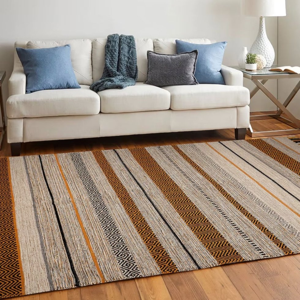 Tapis Kilim indien ivoire