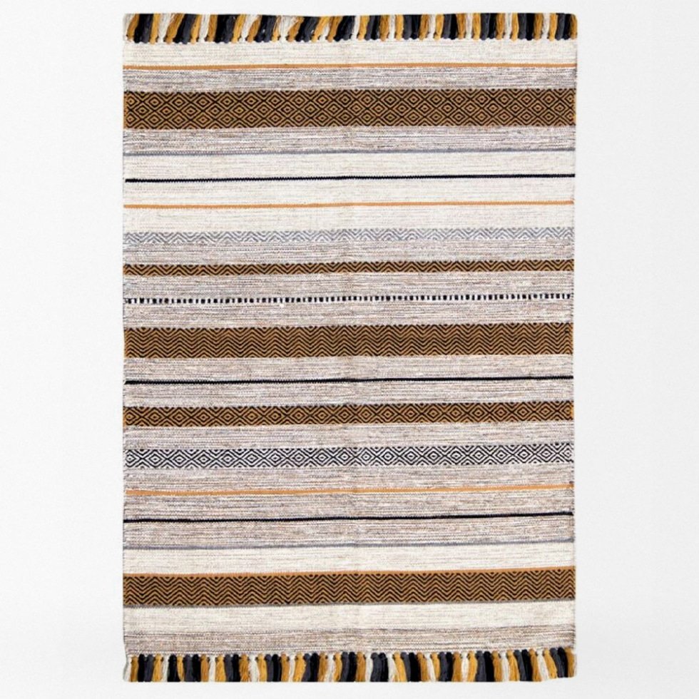 Tapis Kilim indien ivoire