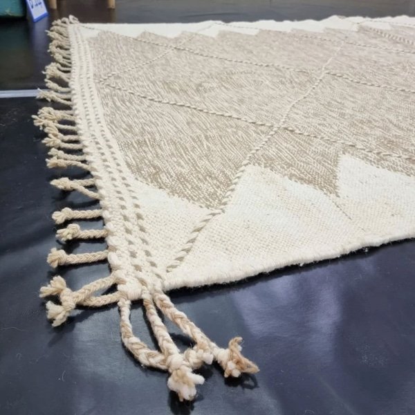 Tapis marocain Kilim beige