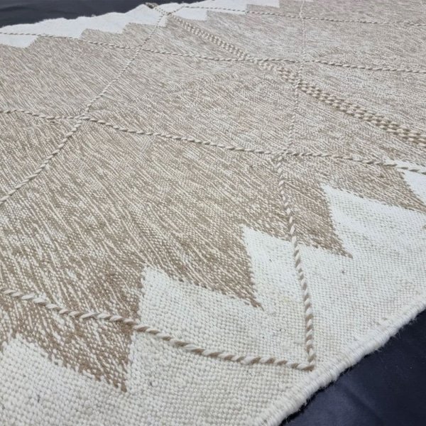 Tapis marocain Kilim beige