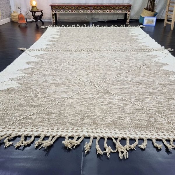 Tapis marocain Kilim beige