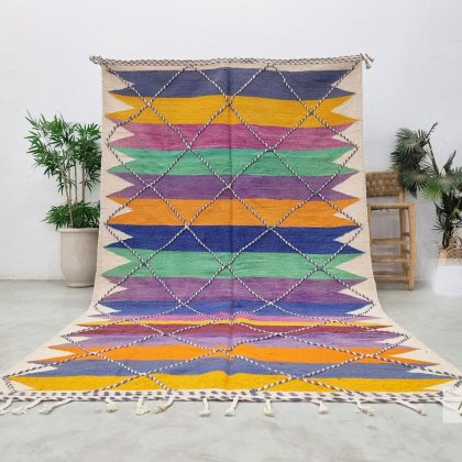 Tapis kilim marocain multicolore