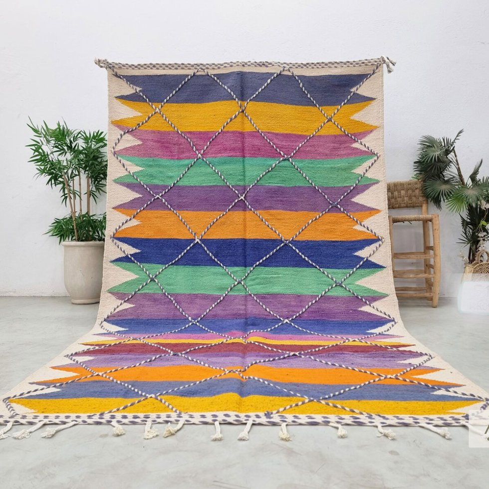Tapis kilim marocain multicolore