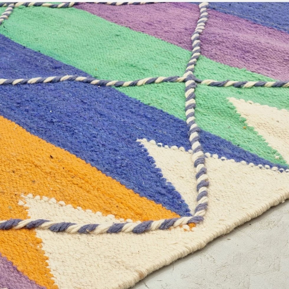 Tapis kilim marocain multicolore