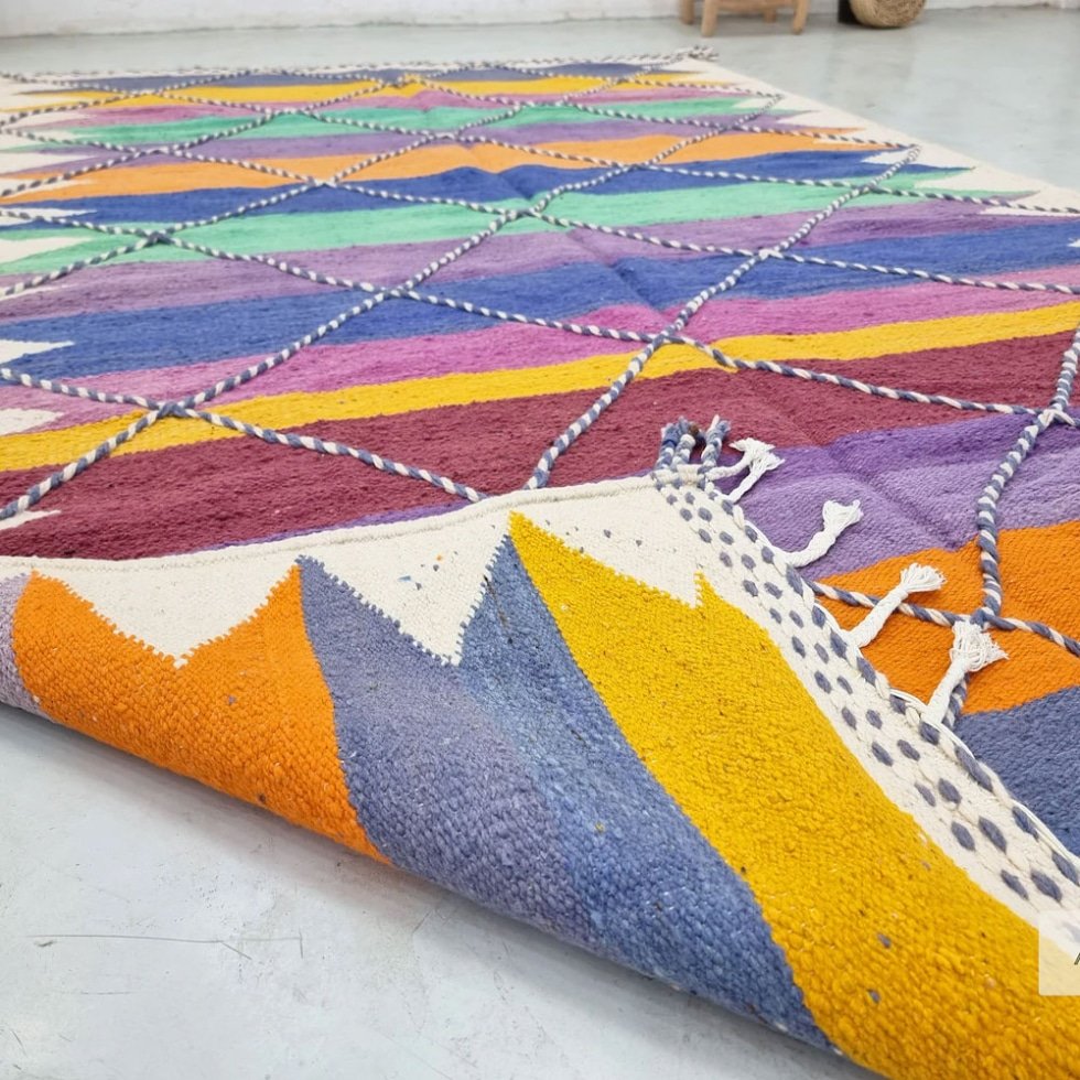 Tapis kilim marocain multicolore