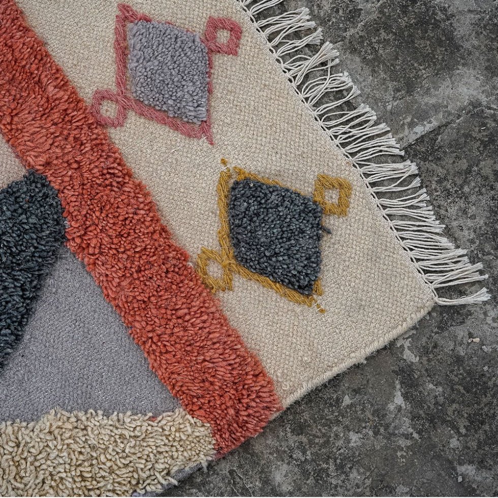 Tapis Kilim pastel naturel