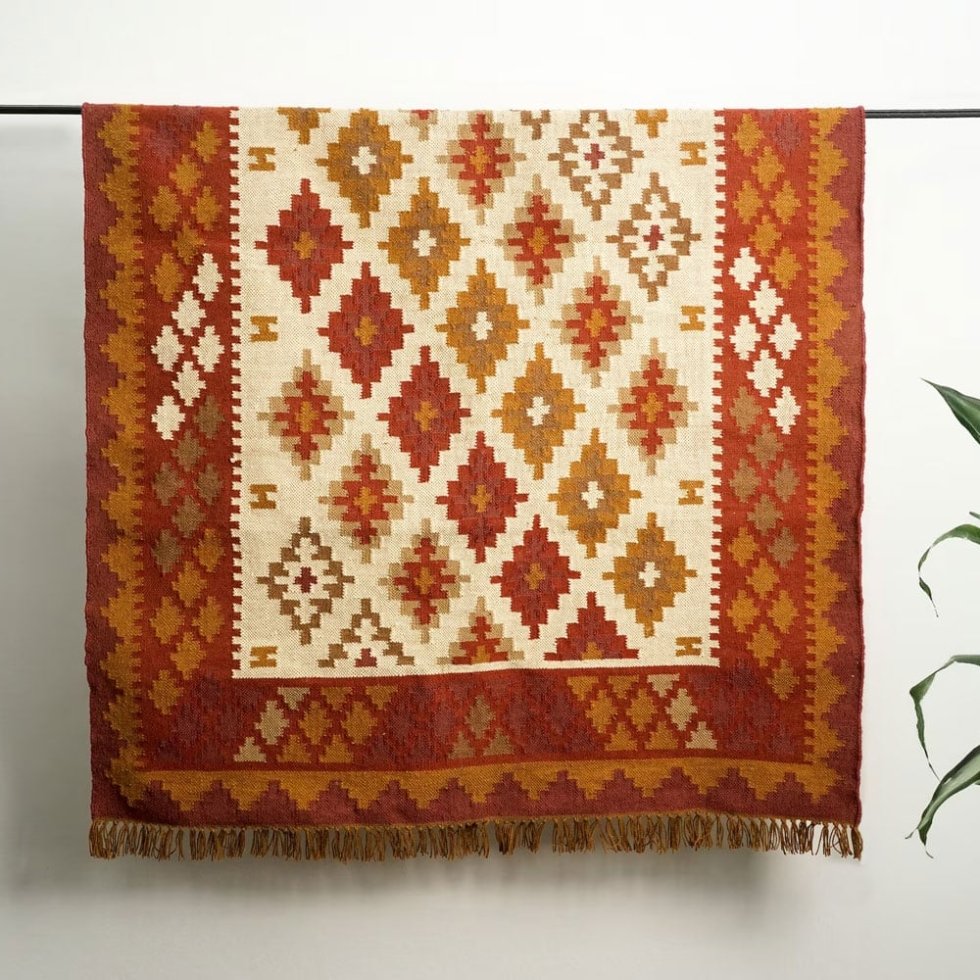 Tapis kilim de salon de style navajo