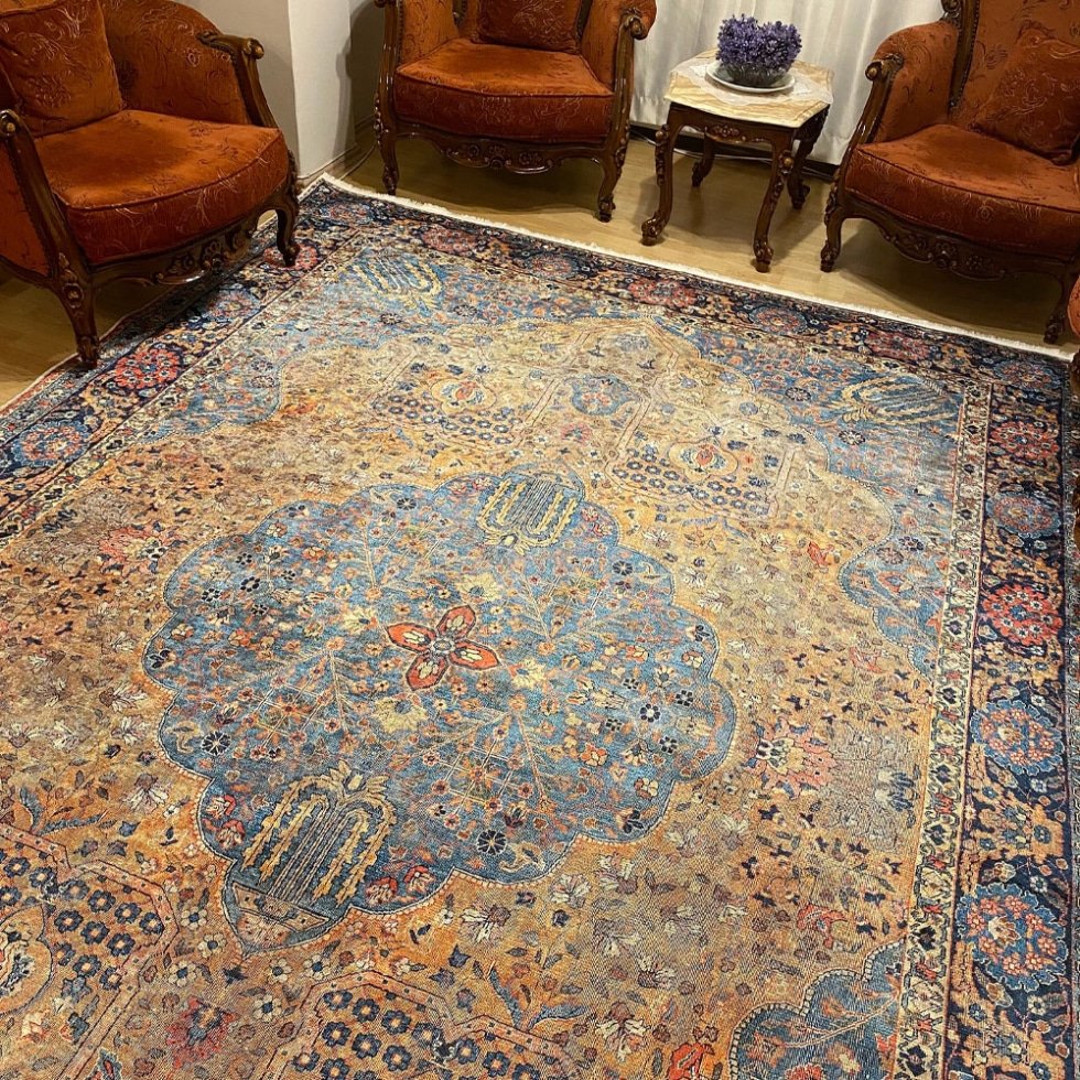 Tapis oriental lavable de style Kilim
