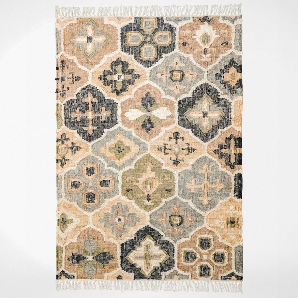 Tapis kilim beige de style persan