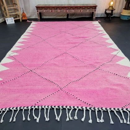 Tapis kilim marocain rose