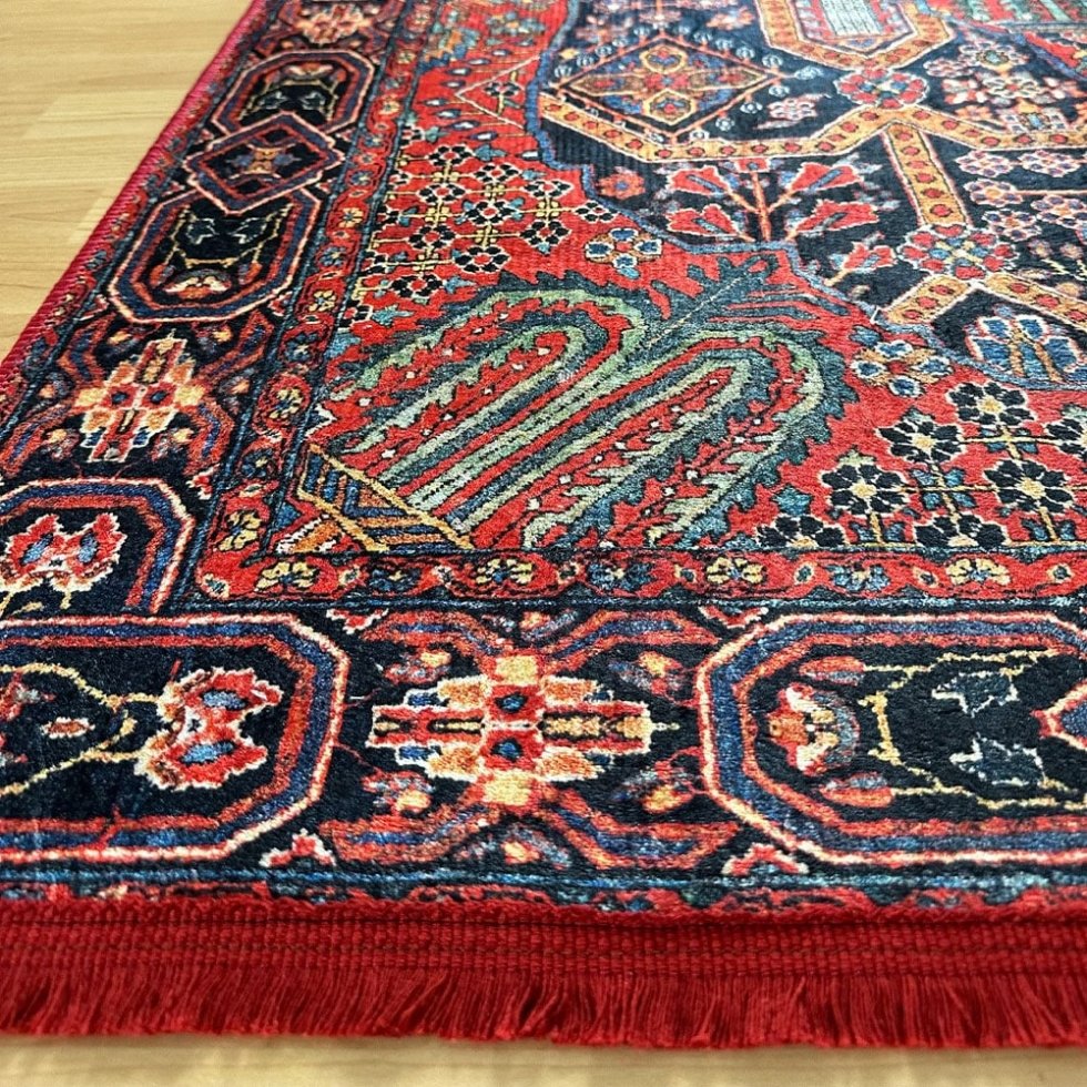 Tapis oriental imprimé style kilim