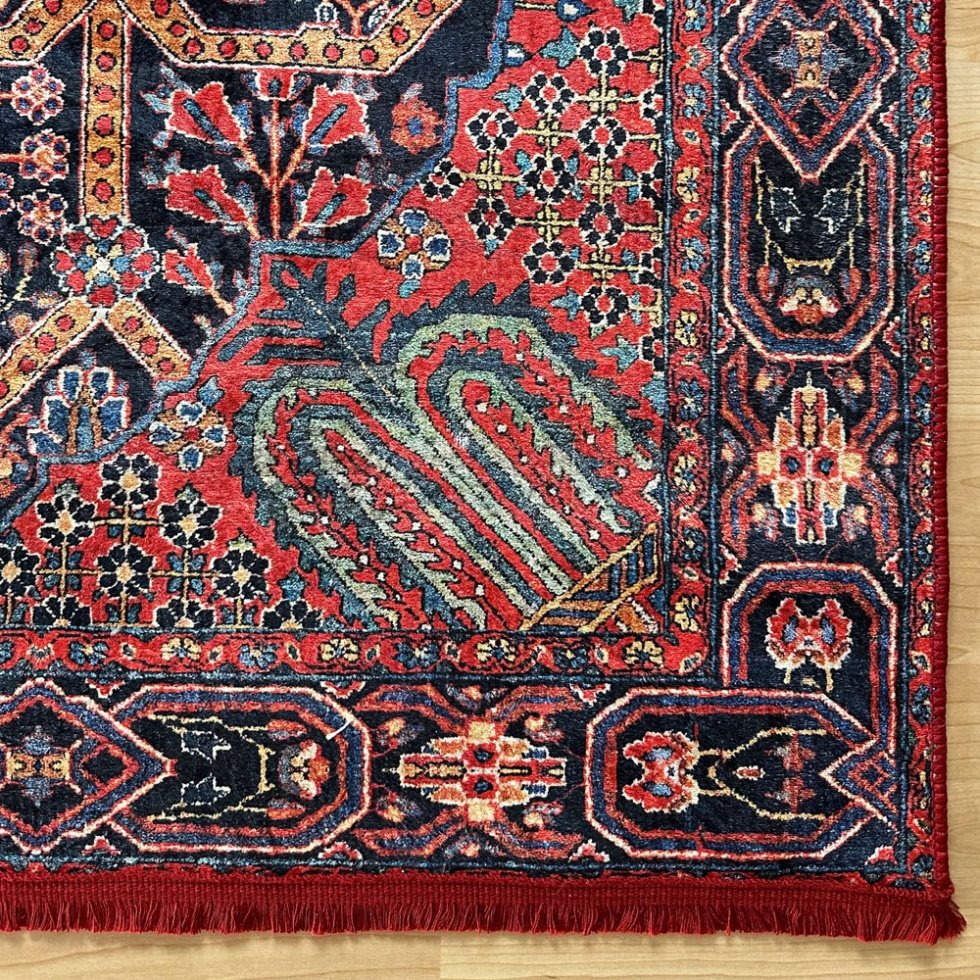 Tapis oriental imprimé style kilim