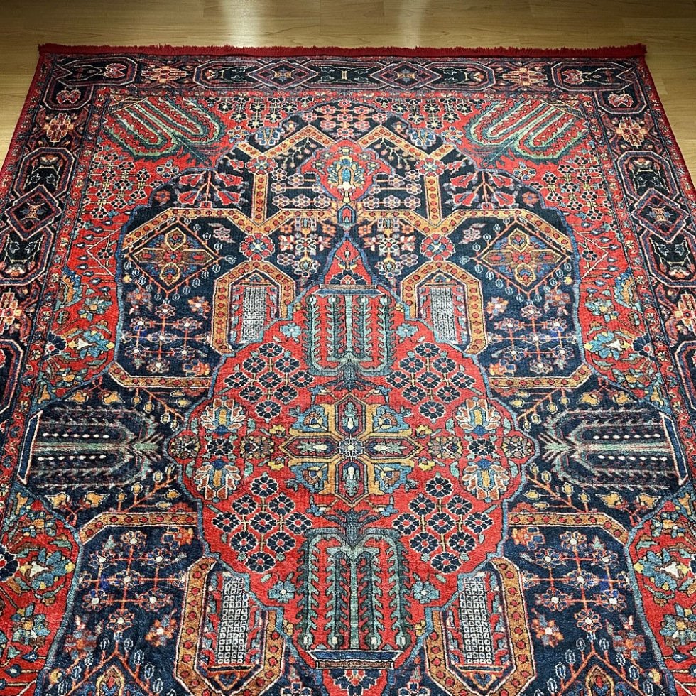 Tapis oriental imprimé style kilim