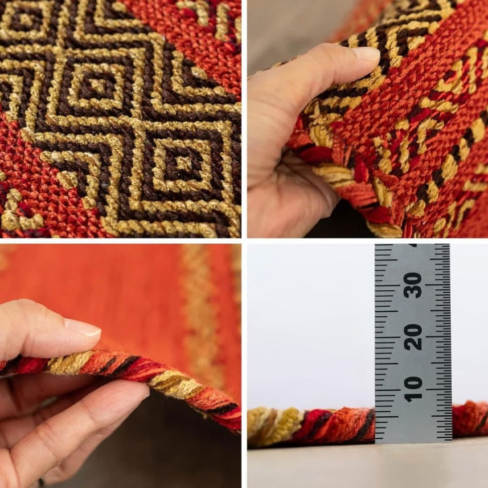 Tapis Kilim indien rouge