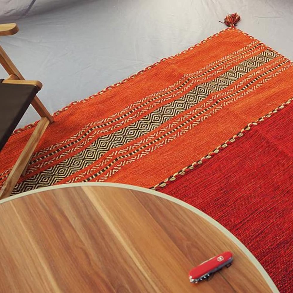 Tapis Kilim indien rouge