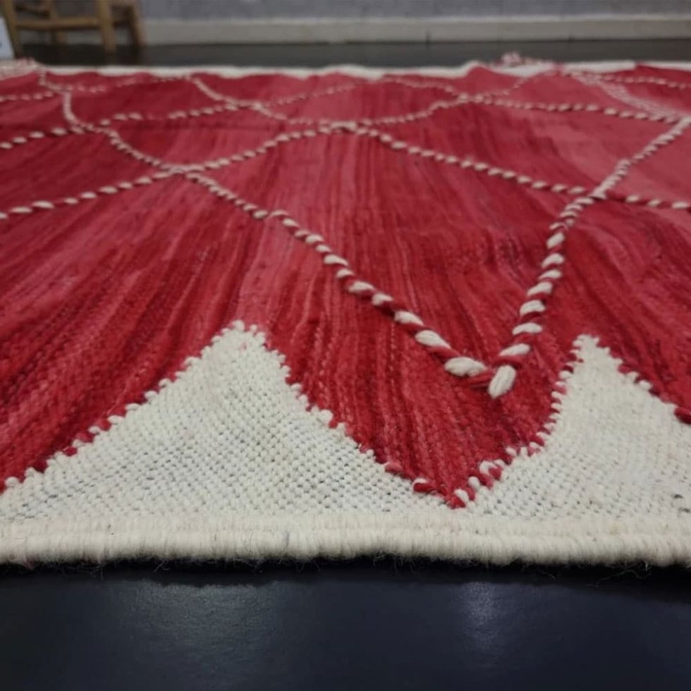 Tapis kilim marocain rouge