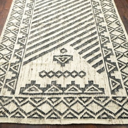 Tapis kilim ivoire de style scandinave
