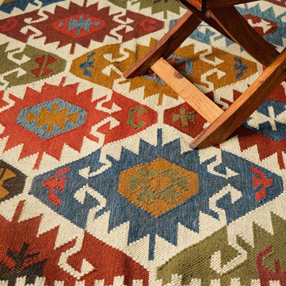 Tapis kilim de style sud-ouest américain