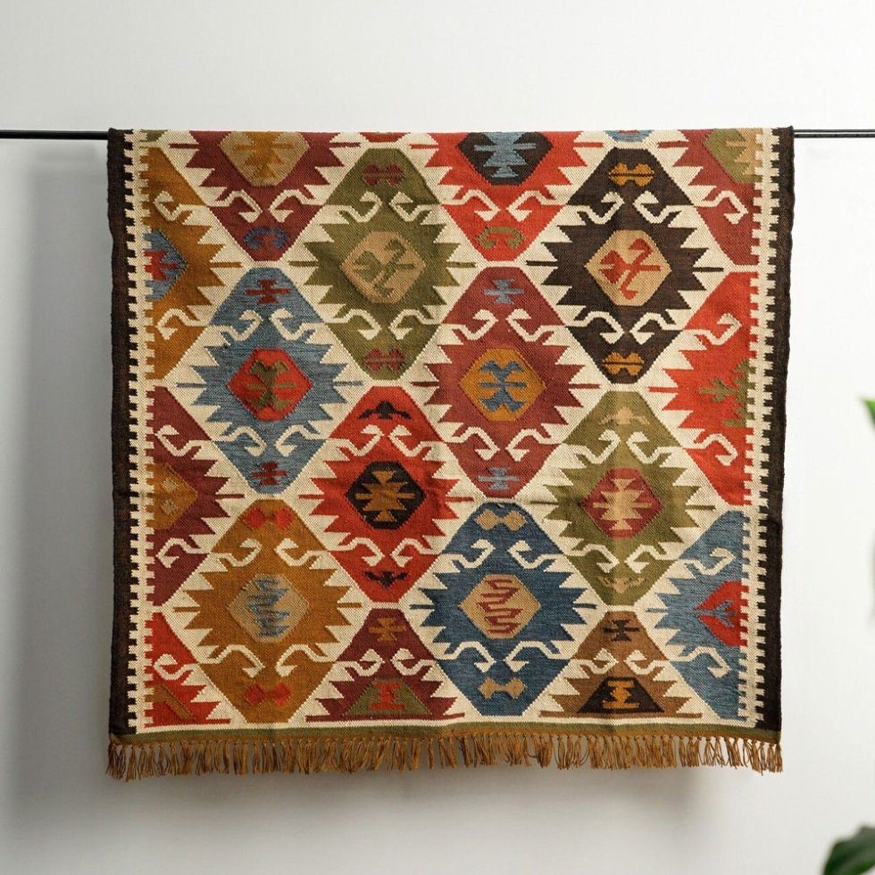 Tapis kilim de style sud-ouest américain