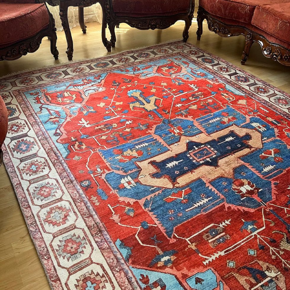 Tapis turc à motif kilim