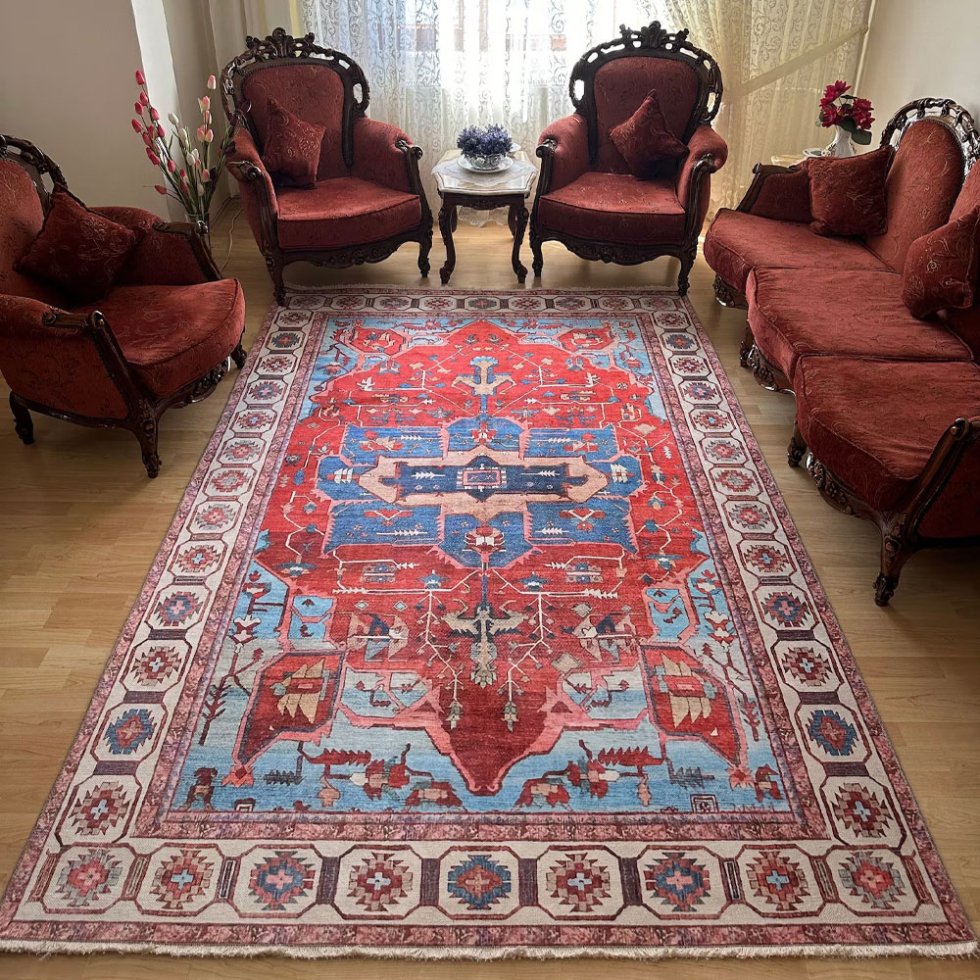 Tapis turc à motif kilim