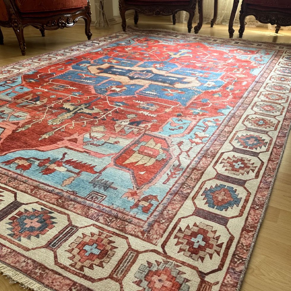 Tapis turc à motif kilim