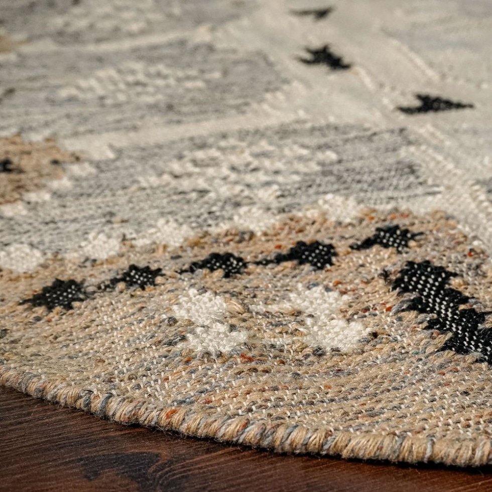 Tapis kilim ovale de style vintage