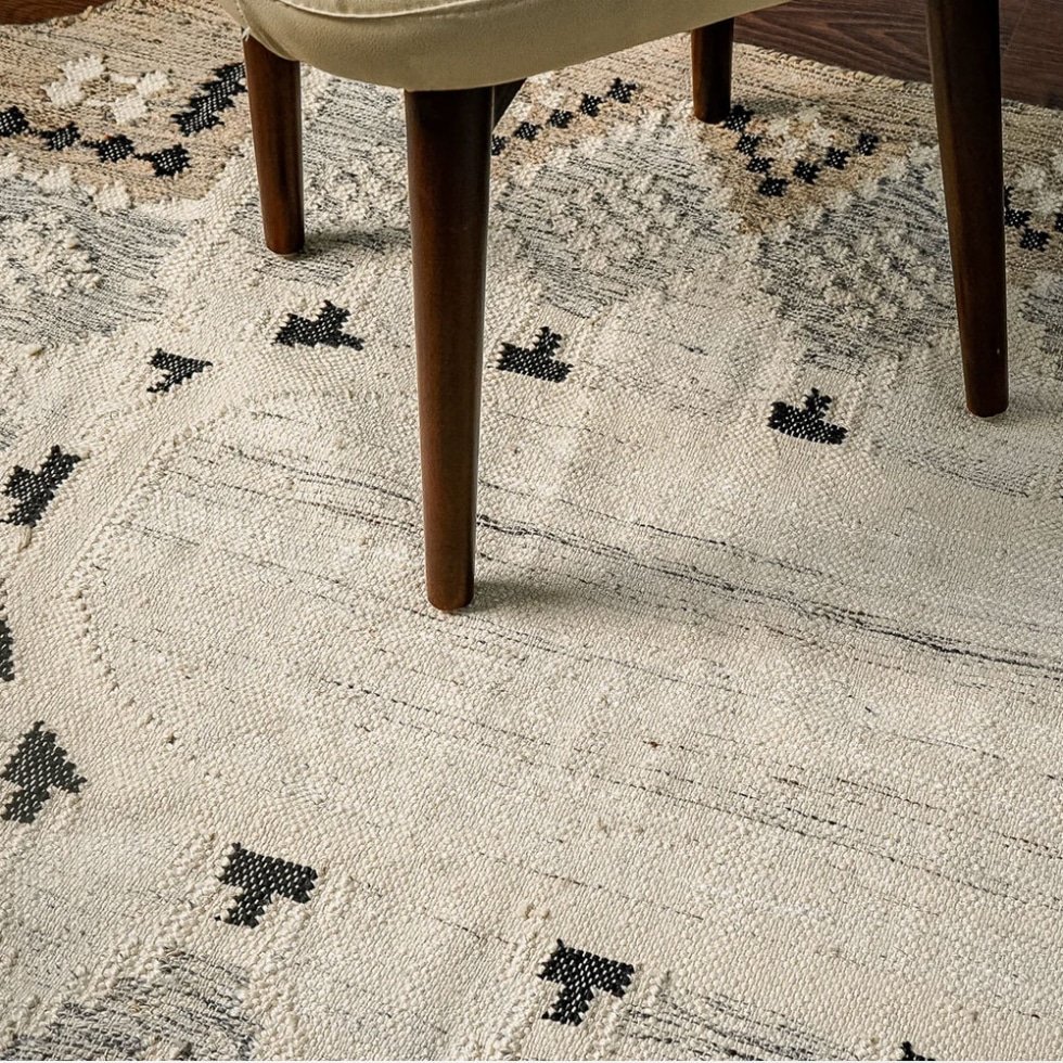 Tapis kilim ovale de style vintage
