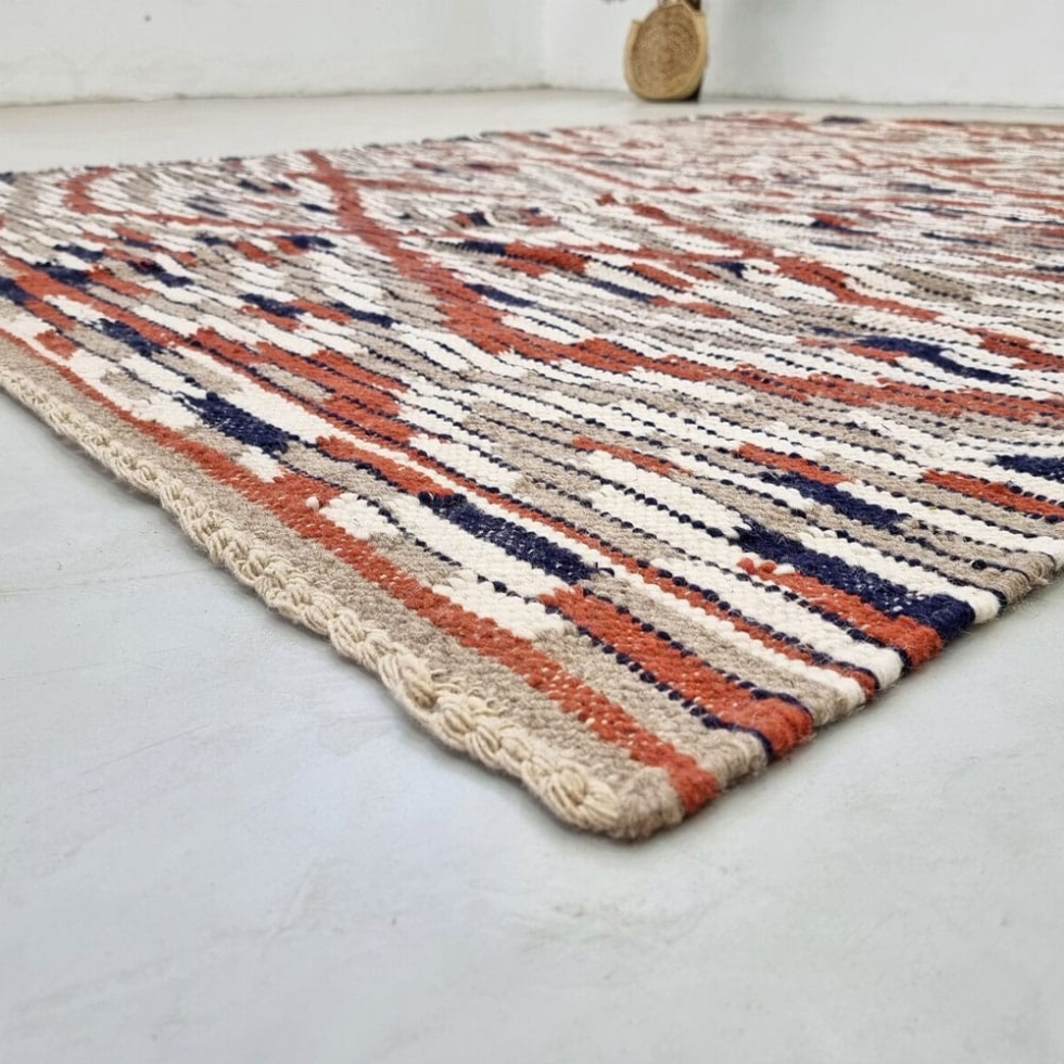 Tapis kilim marocain de style vintage