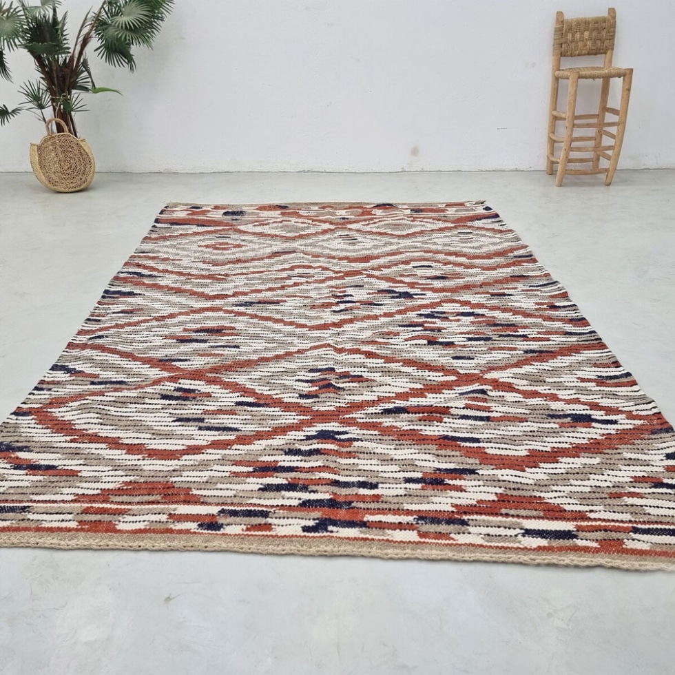 Tapis kilim marocain de style vintage