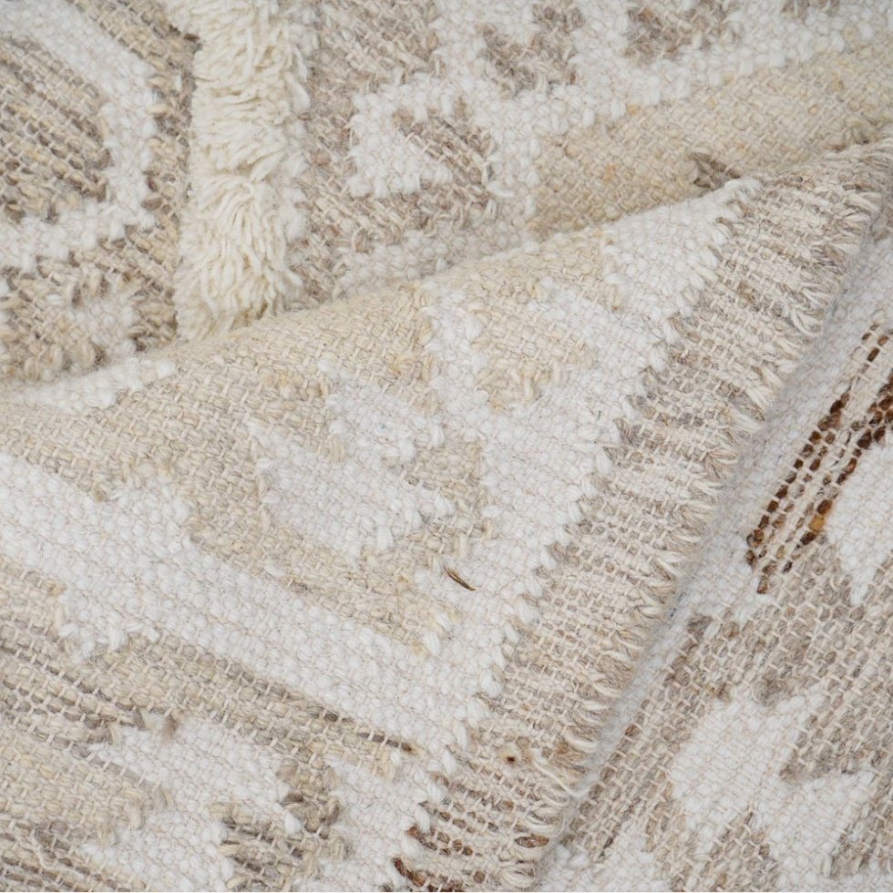 Tapis boho kilim blanc
